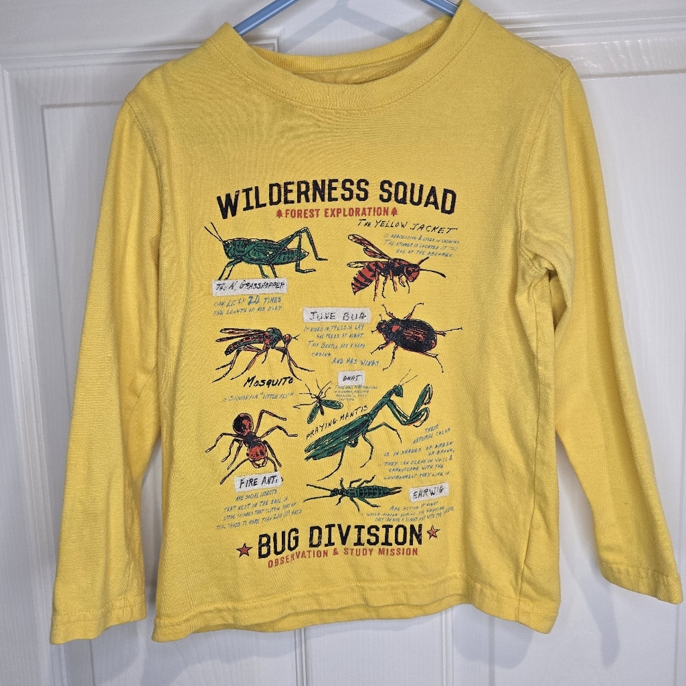 Baby Gap size 4  yellow graphic long sleeve tee